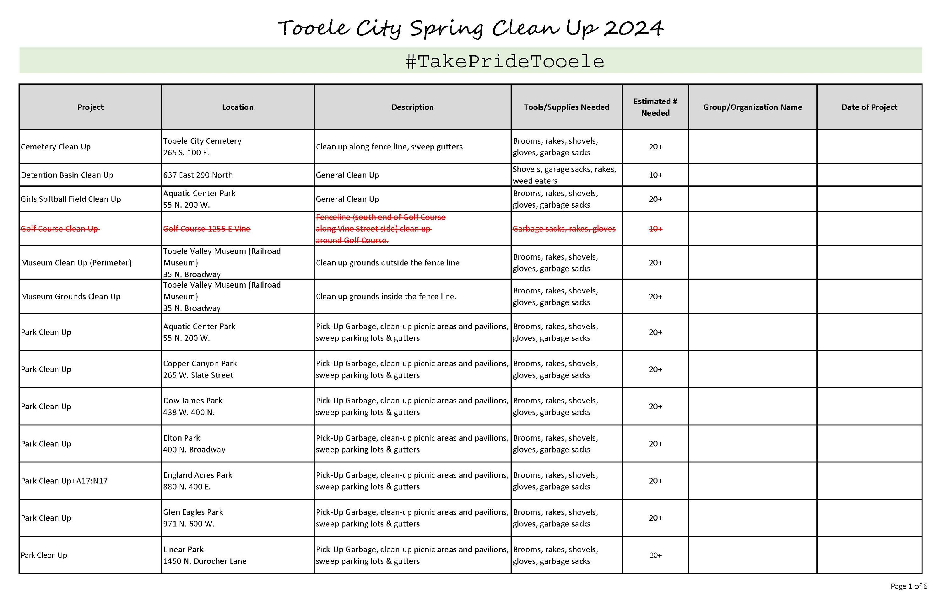 Spring Clean Up Projects 2024 Image